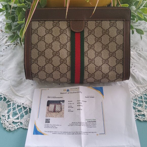 Gucci Clutch from the Sherry Line GG - Picture 1 of 8